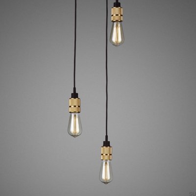 Lustre sans abat-jour 3.0 à crochets de 2 m en laiton