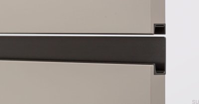 Poignée pour chant de meuble Jey2 297 Aluminium Noir Mat