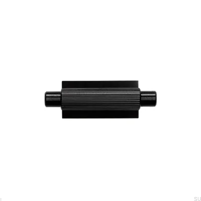 Bouton de meuble avec barre en T Arpa Plaque Aluminium Noir Brossé