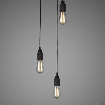 Lustre sans abat-jour 3.0 à crochets de 2 m en laiton bronze brûlé