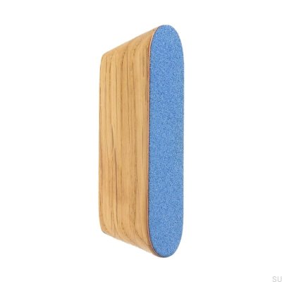 Poignée de meuble Melange Solo 60 Emaillé Bleu - Huile Incolore Semi-mat