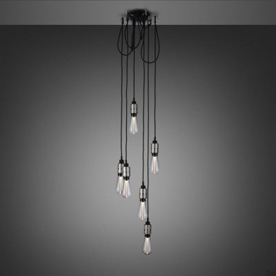 Lustre sans abat-jour 6.0 à crochets 2.6 m Acier argenté