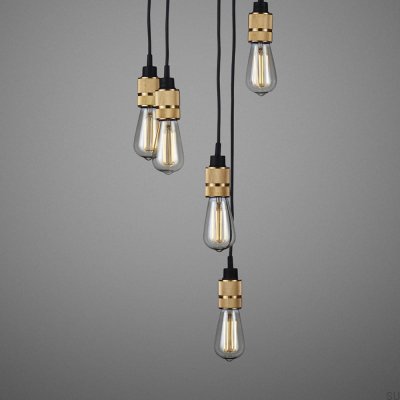 Lustre sans abat-jour 6.0 Crochet 2 m Laiton