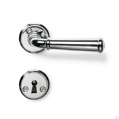 Poignée de porte Hampton en chrome poli, style scandinave standard