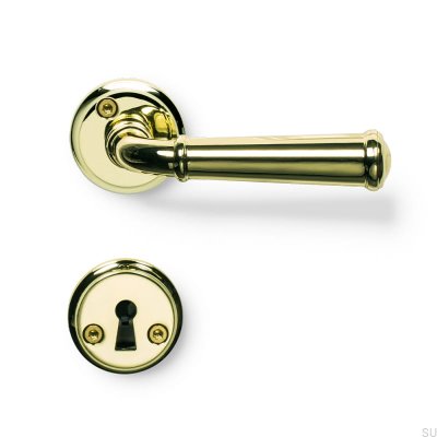 Poignée de porte Hampton en or poli, style scandinave standard