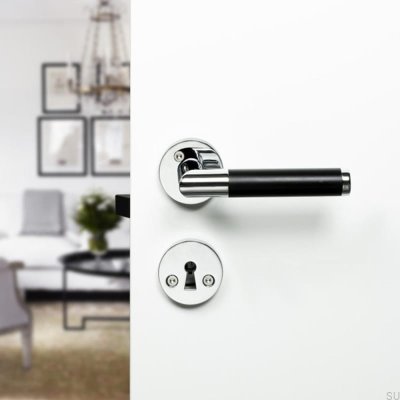 Poignée de porte Koster en chrome poli, style scandinave standard