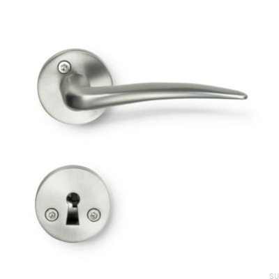 Skagen Poignée de porte en argent brossé standard scandinave