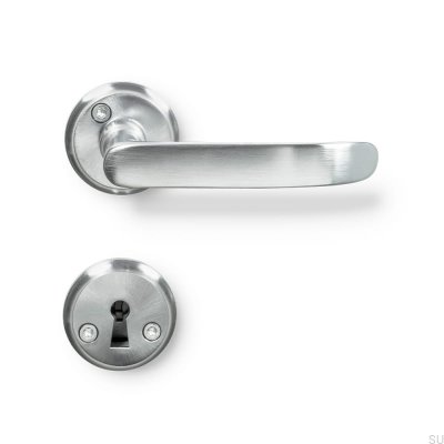 Poignée de porte Hven en chrome brossé, style scandinave standard