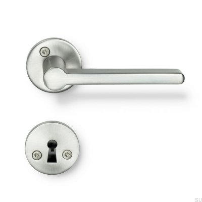 Poignée de porte Monza argent brossé, style scandinave standard