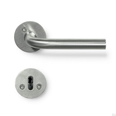 Poignée de porte Kastrup 11 argent brossé standard scandinave