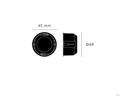 Boîte ronde en plastique 1G, norme européenne