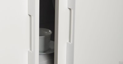 Poignée de meuble allongée Peak 192 Aluminium Blanc