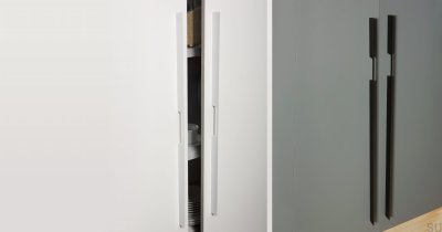 Poignée de meuble allongée Peak 1760 Aluminium Blanc