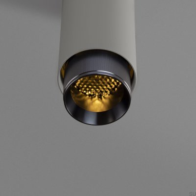 Kit de décoration de lampe en acier gris anthracite avec détail d'échappement linéaire
