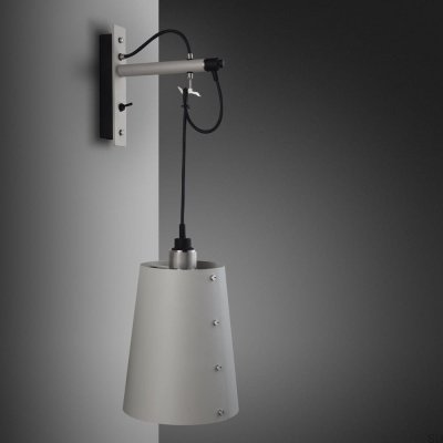 Applique murale Hooked Cross L, gris acier avec argent