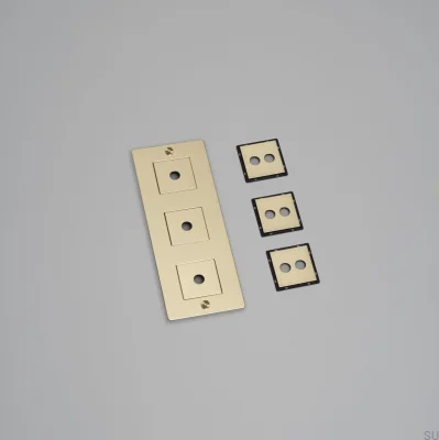 Cadre avec remplissage Plaque verticale Laiton 3G Norme européenne
