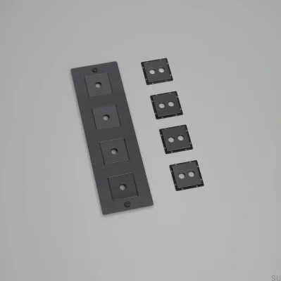 Cadre avec remplissage, plaque verticale, acier 4G, laiton, bronze brûlé, norme européenne