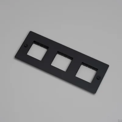Cadre sans remplissage Plaque universelle 3G Acier Noir Norme européenne