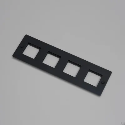 Cadre sans remplissage Plaque universelle 4G Acier Noir Norme européenne