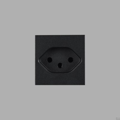 Douille modulaire simple type J suisse 45 mm noire norme européenne