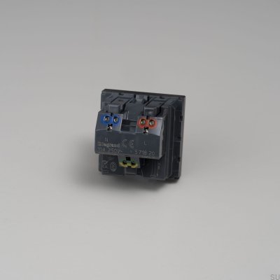 Douille modulaire simple type J suisse 45 mm noire norme européenne