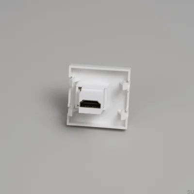 Module de connecteur HDMI 45 mm blanc, norme européenne