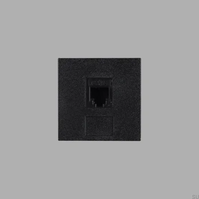 Module de prise téléphonique RJ11 Cat 3 45 mm noir norme européenne
