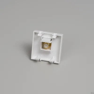Module TV/SAT type F femelle 45 mm blanc standard européen