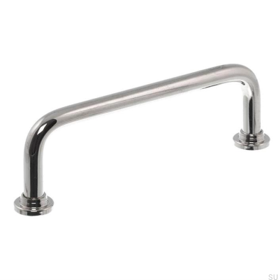 Poignée de meuble allongée 1353 160 Nickel poli