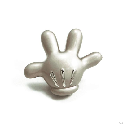 Bouton de meuble Mickey Mouse Droitier Nickel brossé