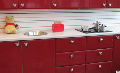 Bouton de meuble Tête de Mickey Mouse Nickel Brossé