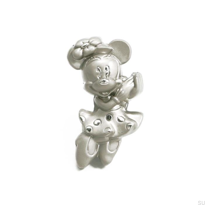 Bouton de meuble Minnie Mouse Nickel brossé