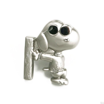 Bouton de meuble Snoopy 50x42 Nickel Brossé