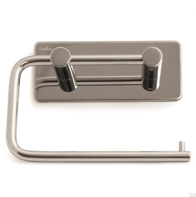 Porte-papier toilette d'angle en acier inoxydable poli