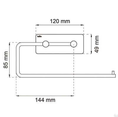 Porte-papier toilette d'angle en acier inoxydable poli