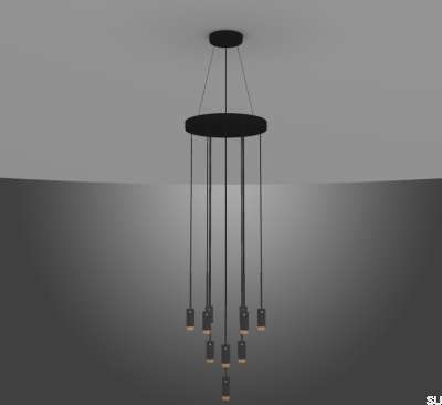 Lustre suspendu classique Exhaust Graphite (disponible sur demande)