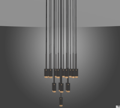 Lustre suspendu classique Exhaust Graphite (disponible sur demande)