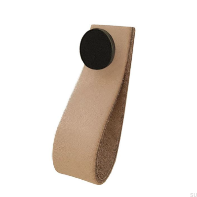Poignée de meuble Loop 80 Cuir Noir