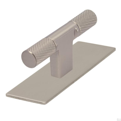Bouton de meuble avec barre en T 2509 Nickel brossé