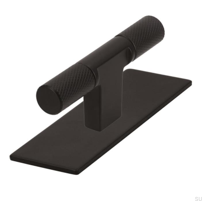 Bouton de meuble avec rondelle T-Bar 2509, Métal Noir