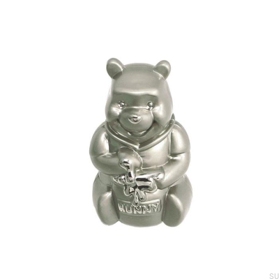 Bouton de meuble Winnie l'ourson 43x26 Nickel brossé