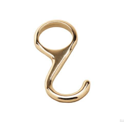 Crochet pour tuyau 6K Laiton Poli