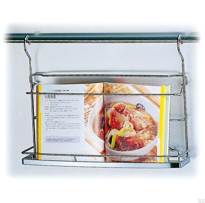 Etagère pour livres de cuisine pour le système de tuyauterie de cuisine Chrome Poli
