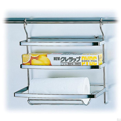 Étagère pour système de tuyauterie de cuisine Chrome poli