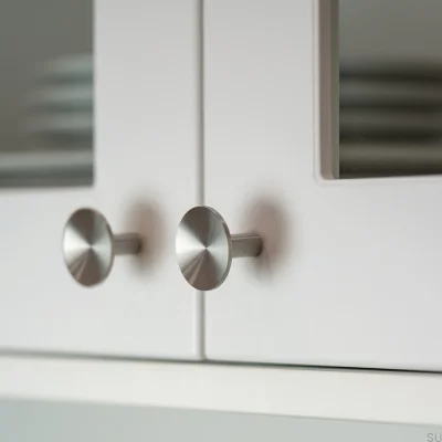 Bouton de meuble Sture 28 en acier inoxydable brossé