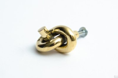 Knot 35 Bouton de Meuble Laiton Poli Non Peint