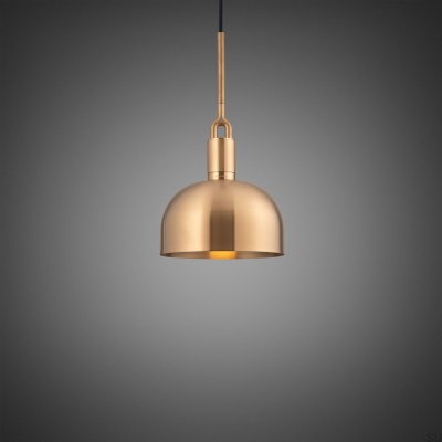 Suspension M fourchue avec abat-jour en laiton