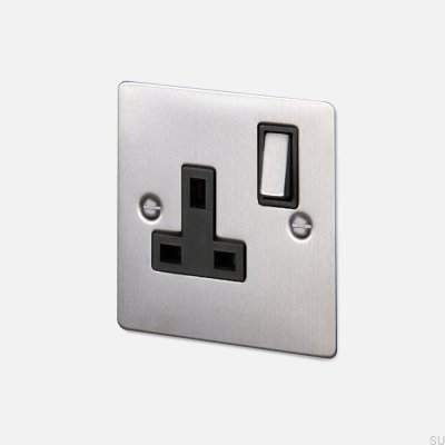Douille simple type G Royaume-Uni 1G Acier argenté Norme britannique