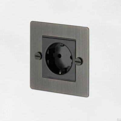 Prise simple de type C Euro 1G en laiton bronze brûlé, norme britannique