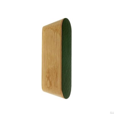 Poignée de meuble Solo Green 60 Emaillé Vert - Huile Incolore Semi-mat